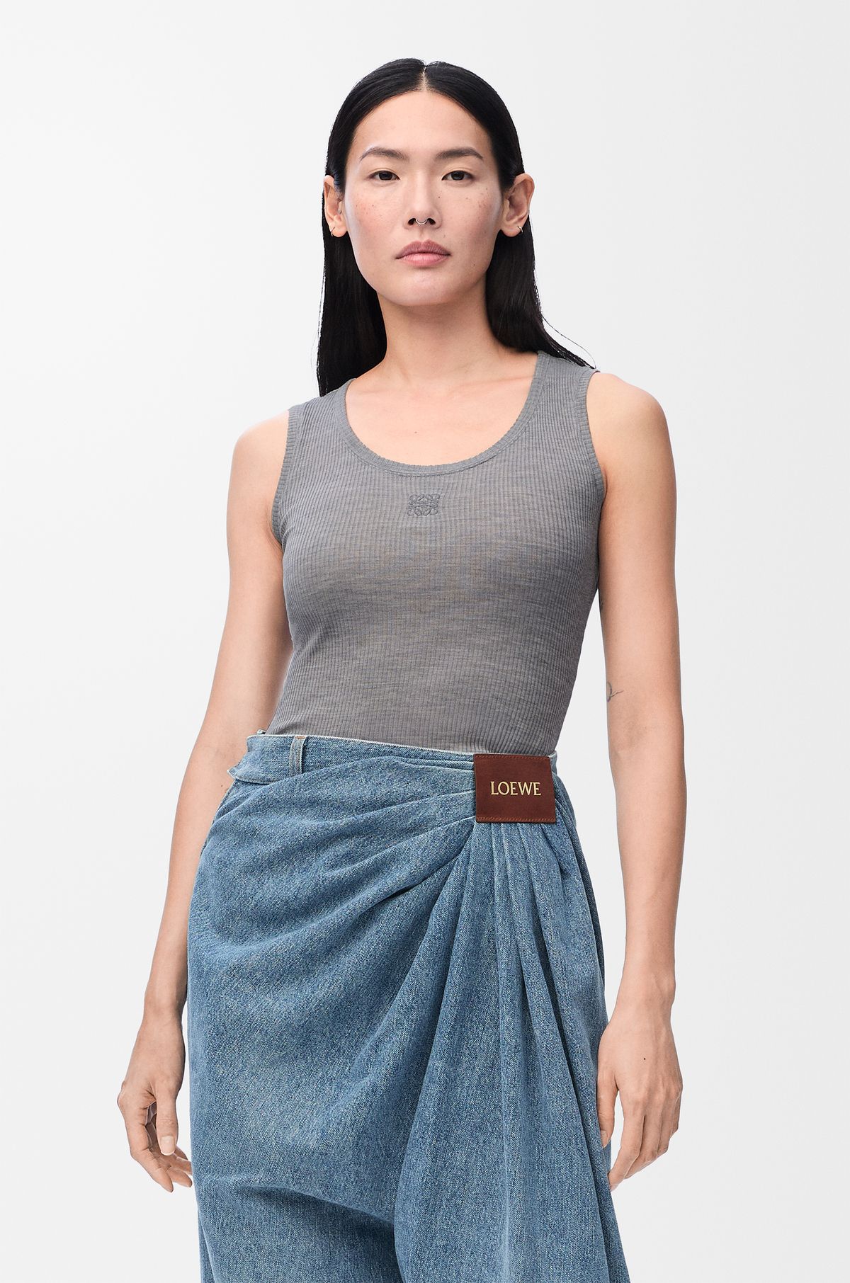Anagram Tank Top in Silk