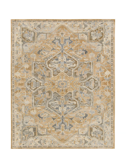 J&Auml;rnv&Auml;g Rug, Low Pile - Ornament Pattern Beige/dark Beige 7 ' 10 "x10 '