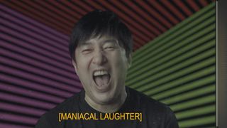 Devolver Direct 2022 teaser trailer - Suda51 with the caption "Maniacal Laughter"