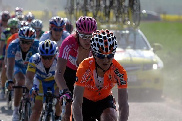 Battling through dust and small roads in the Netherlands.