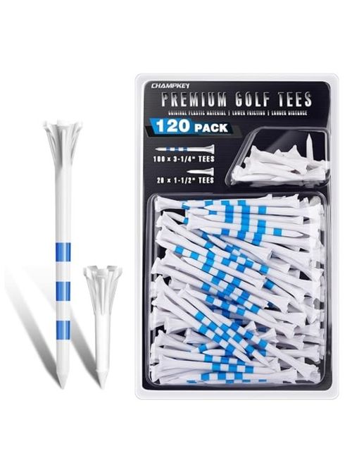 5-Prong Plastic Golf Tees 120 or 100 Pack