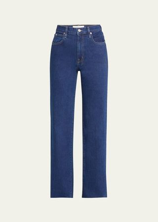 Grace Wide-Leg Raw Hem Jeans