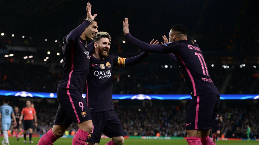 Neymar, Lionel Messi and Luis Suarez