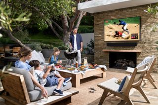 Samsung Terrace Outdoor TV and Soundbar