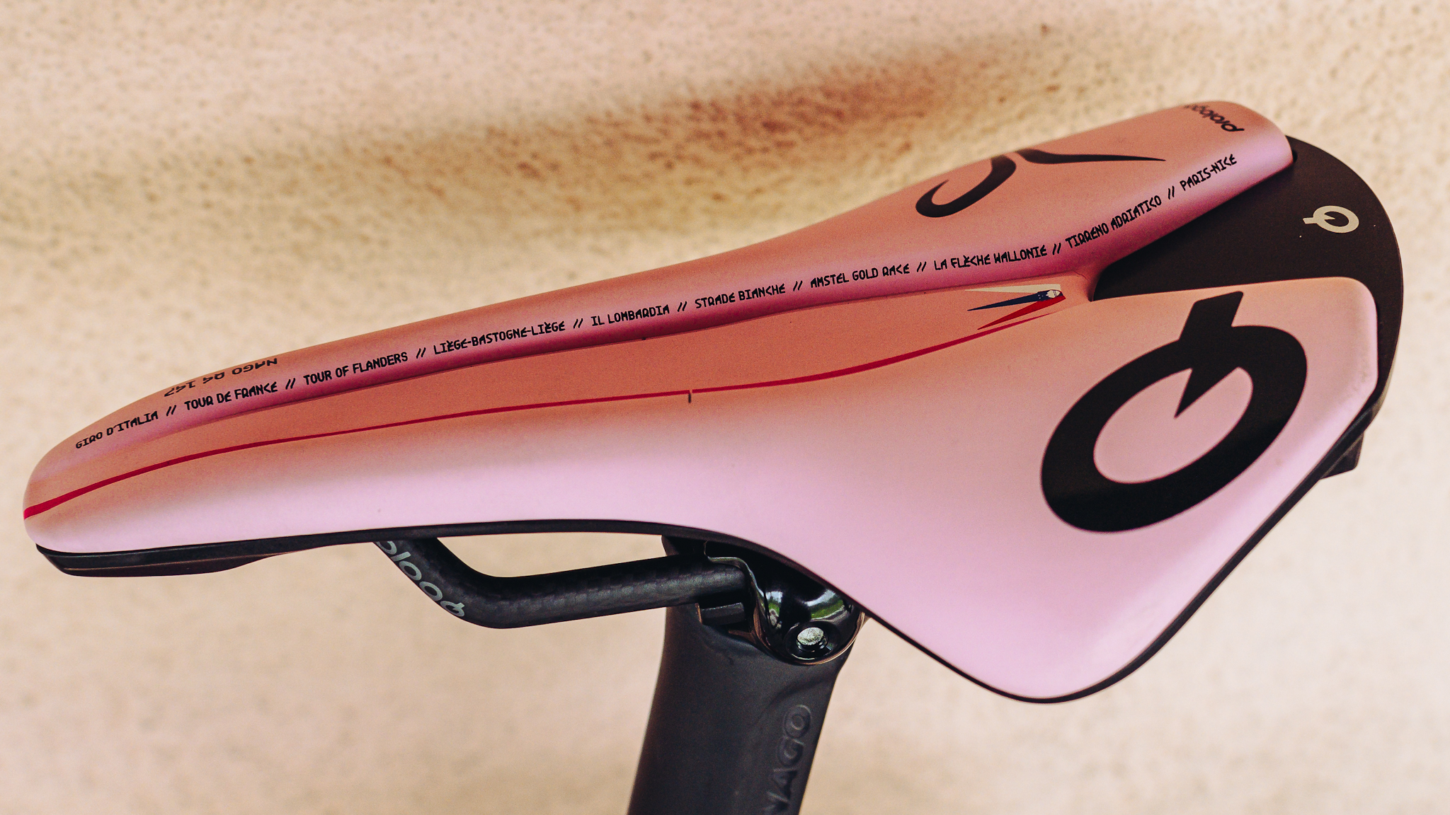 Detalles del Colnago V4RS personalizado de Tadej Pogacar hecho para celebrar su victoria en el Giro de Italia