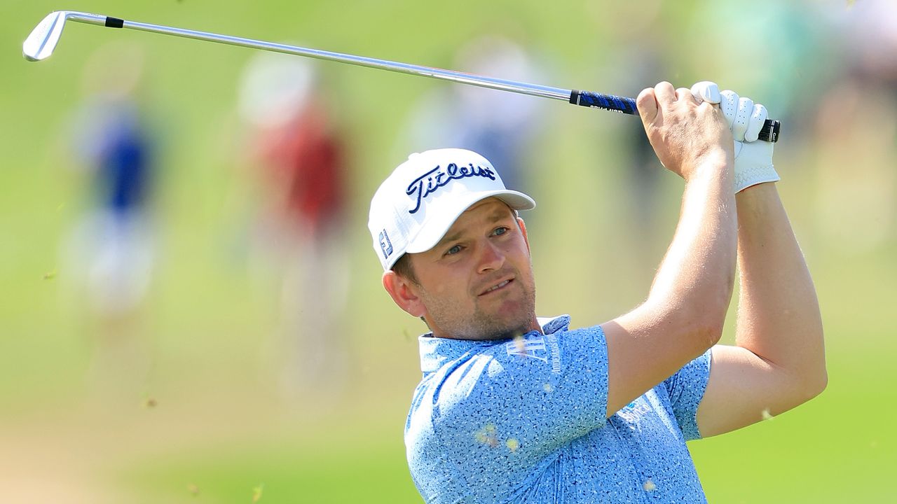 Bernd Wiesberger after hitting golf shot