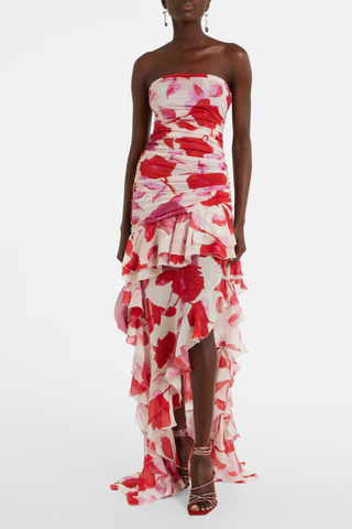 Georg Ruffled Asymmetric Maxi Dress