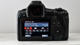 Menu system on the Canon EOS R5 Mark II