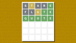 Wordle answer 813 on a yellow background