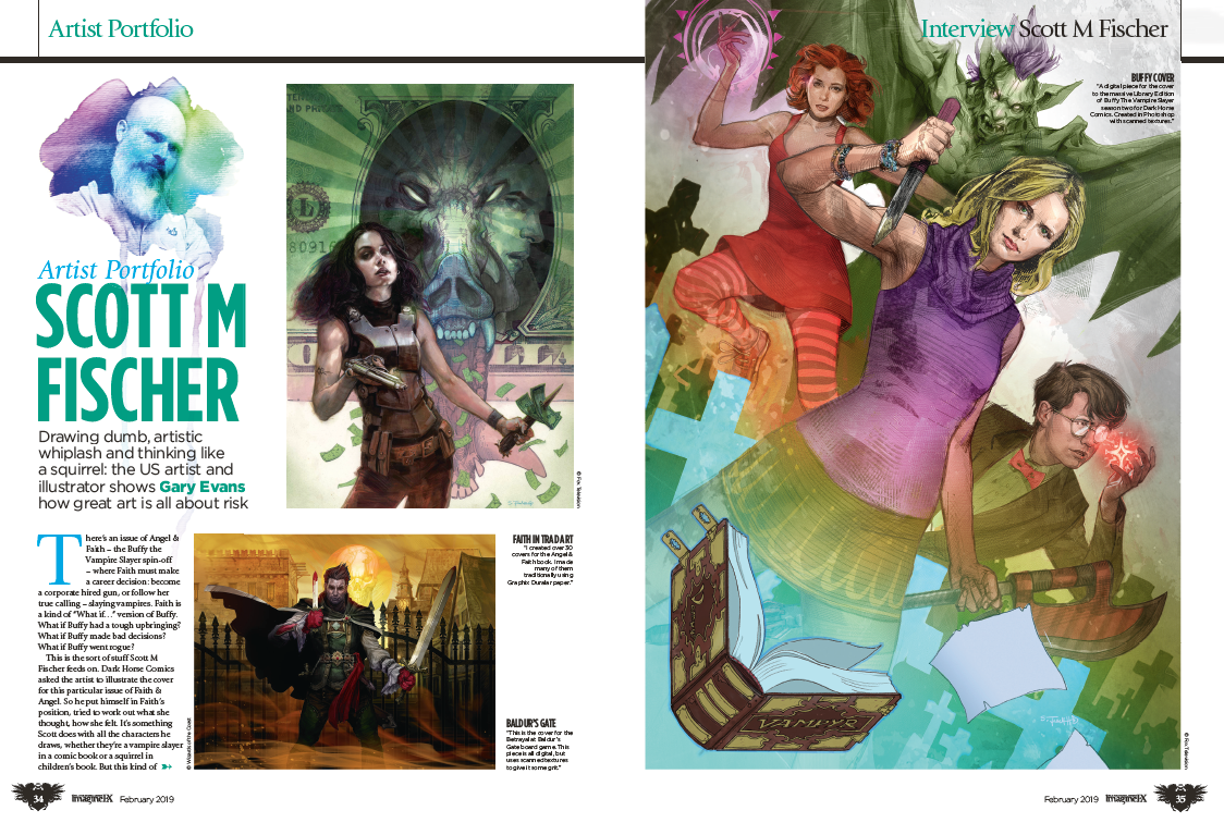 ImagineFX magazine spread