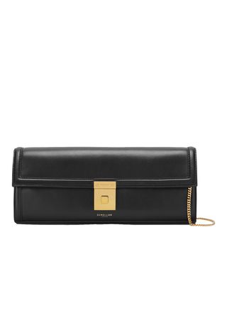 Demellier The Paris Clutch in Black Smooth 