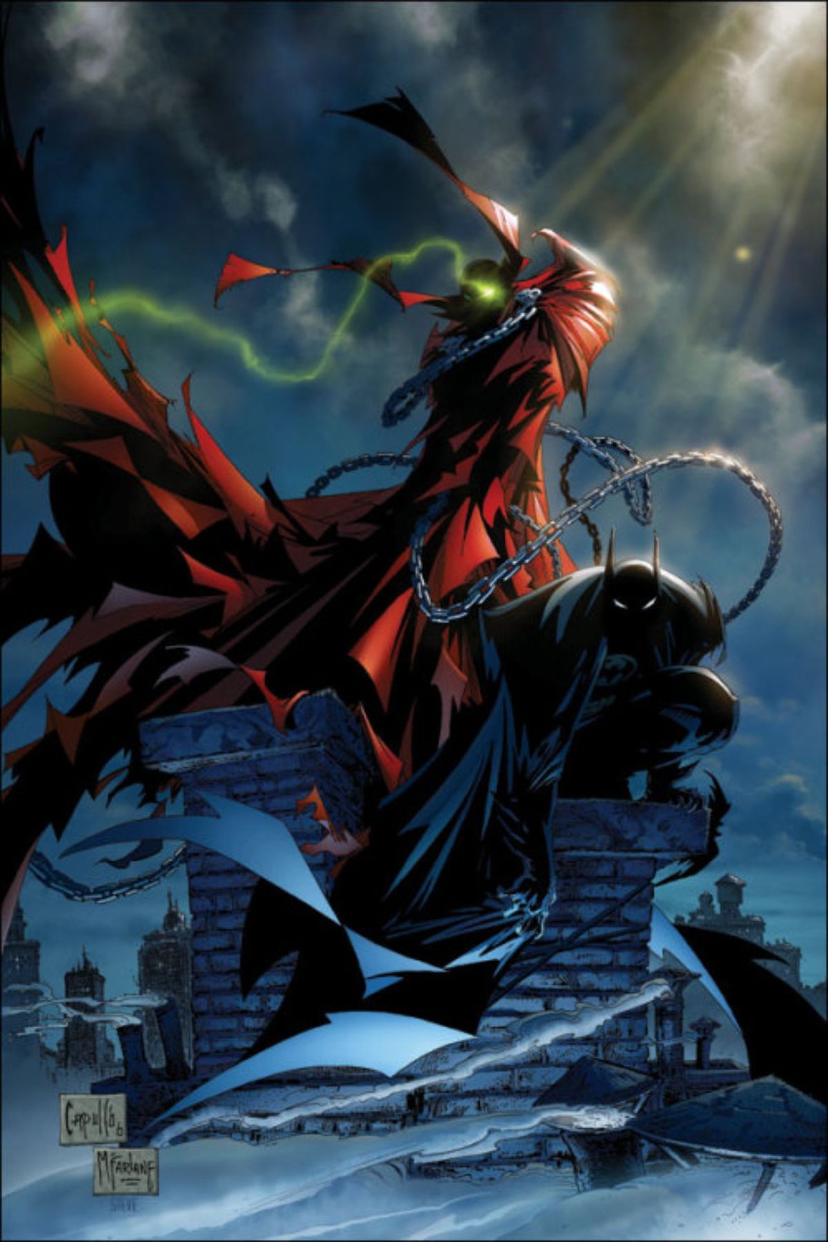 Batman/Spawn #1 covers