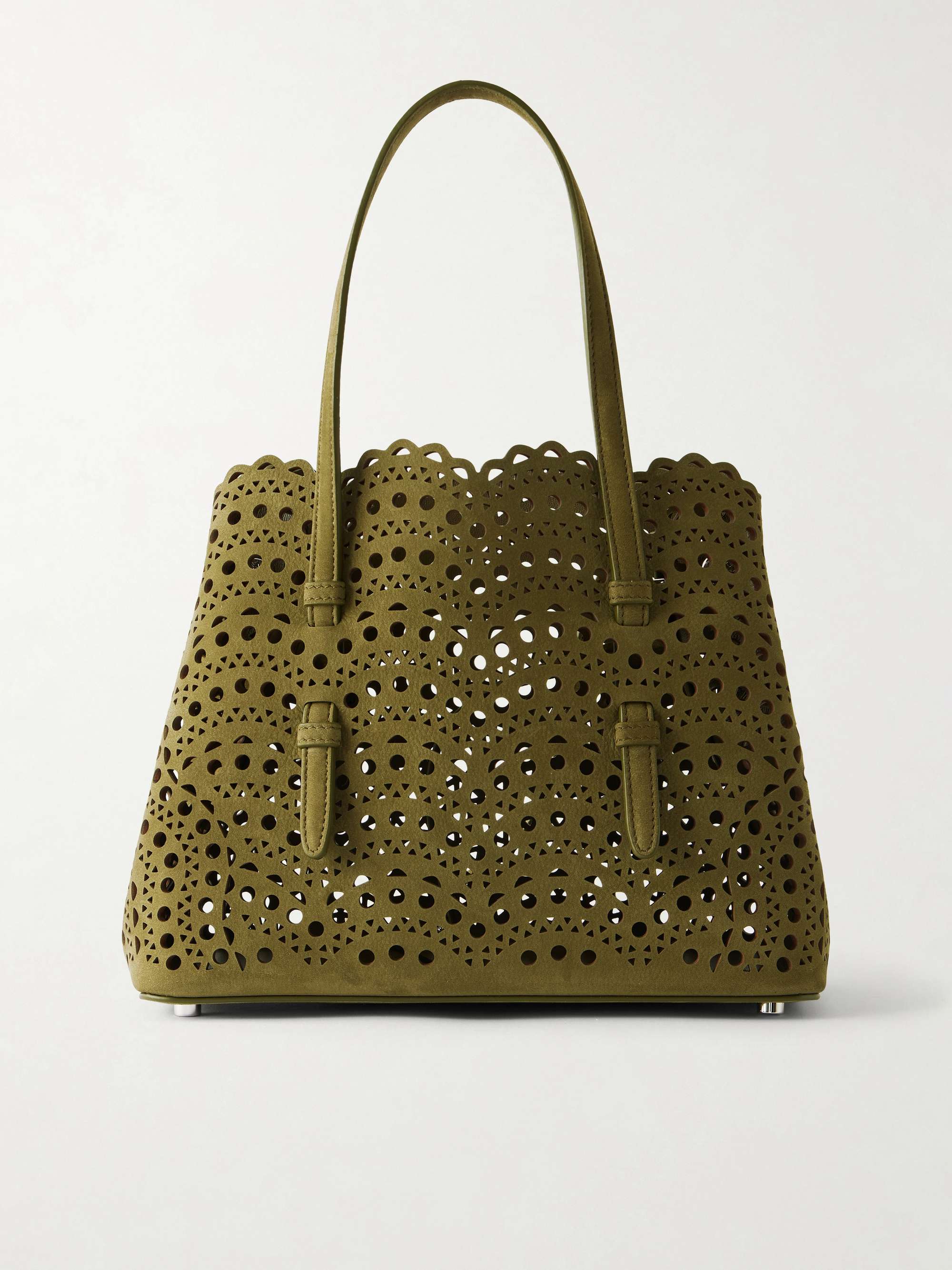 Mina Cut-Out Suede Tote
