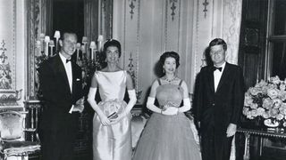 Queen, Duke of Edinburgh, JFK and Jackie Kennedy at Buckingham Palace
