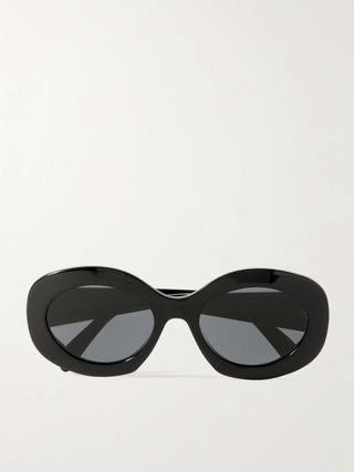 Triomphe Oversized Round-Frame Acetate Sunglasses