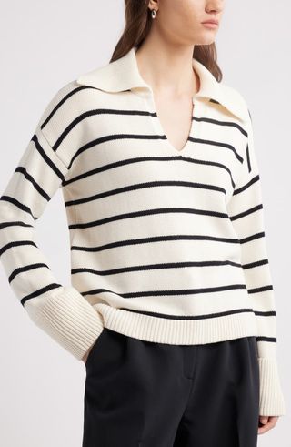 Stripe Cotton & Cashmere Sweater