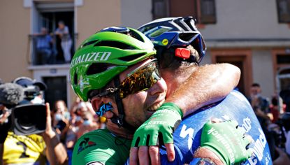 Mark Cavendish and Michael Mørkøv after stage 13 of the Tour de France