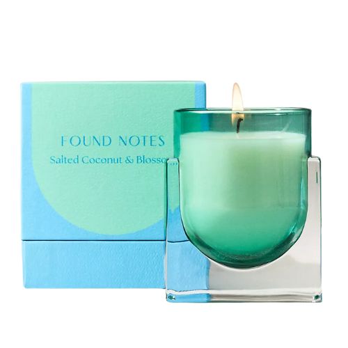 Anthropologie, Found Notes Fresh Salted Coconut &amp;amp; Blossom Boxed Glass Candle