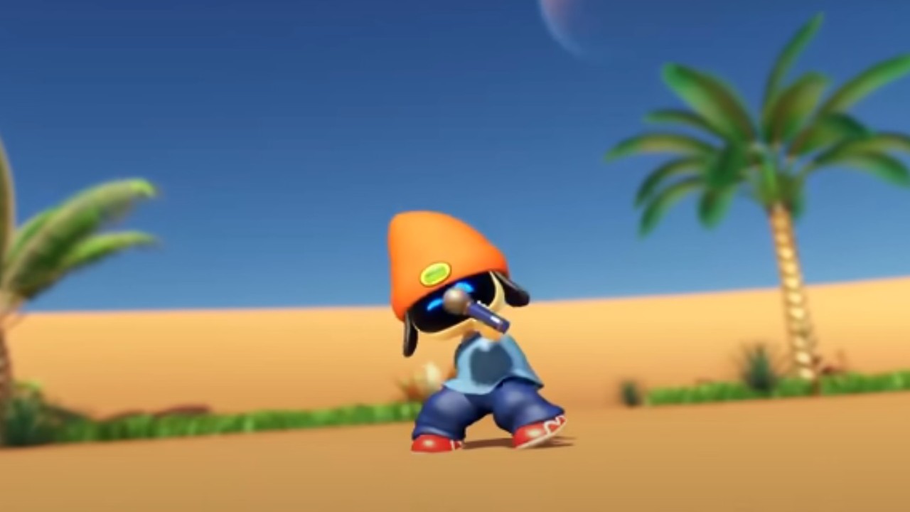 Astro Bot as Parappa the Rapper in the PlayStation 5 game, Astro Bot