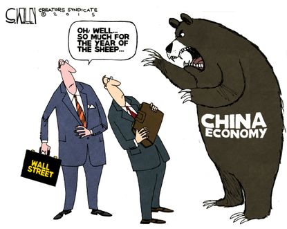 Editorial cartoon World China Stock Market