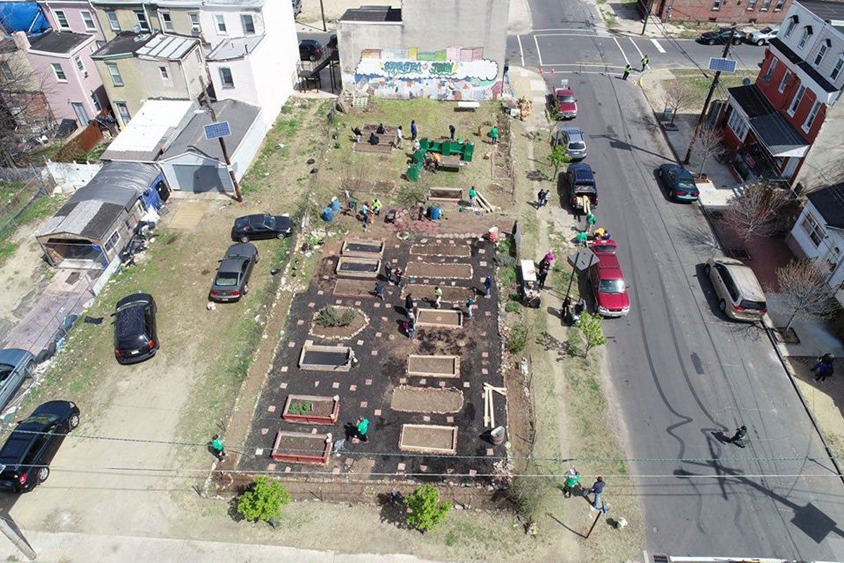 Once a crime hotspot, the lot is now a welcoming green space.