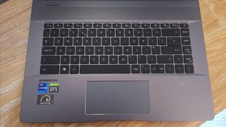The keyboard on the MSI Creator Z16