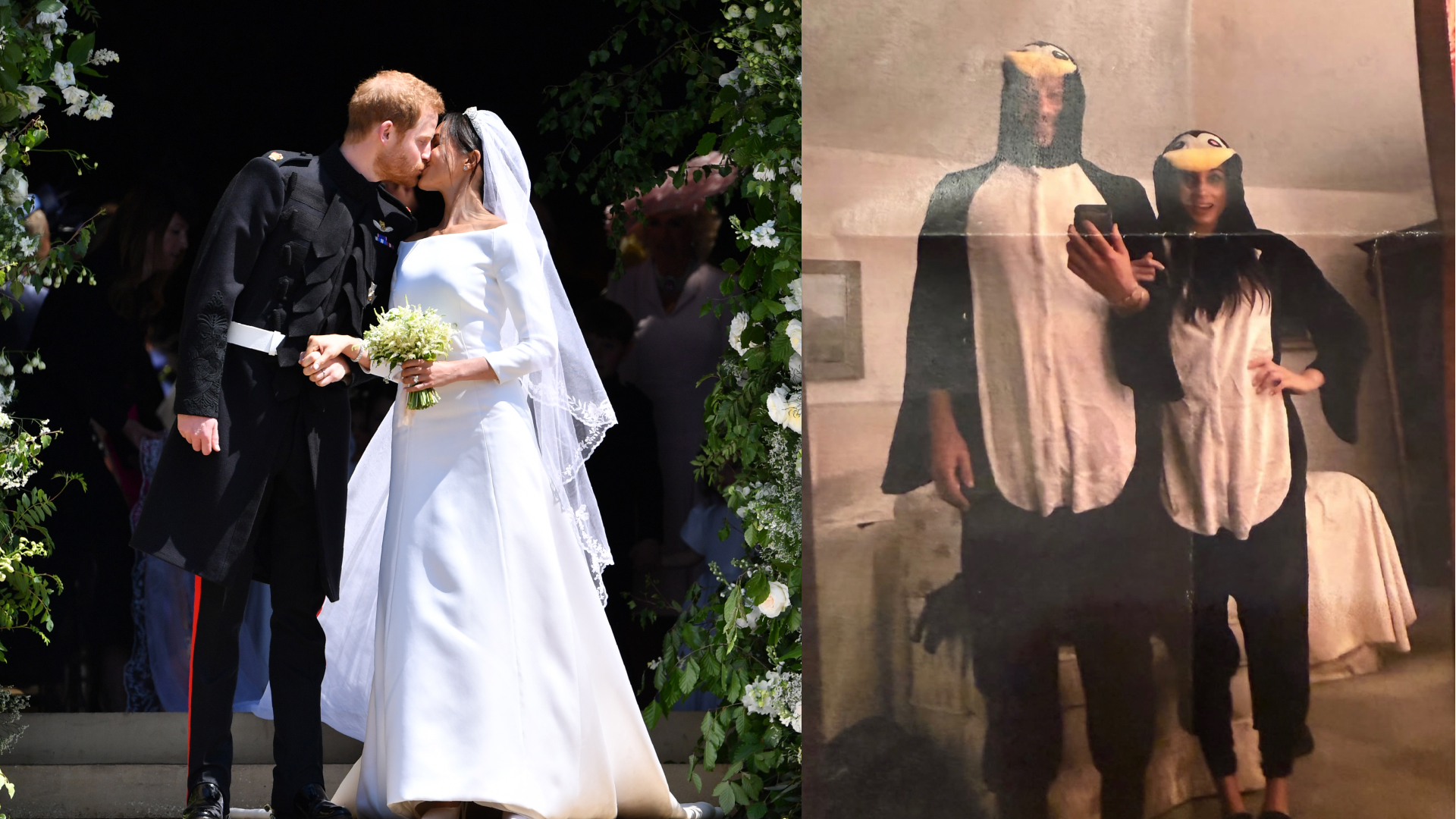 prince harry meghan markle anniversary penguins