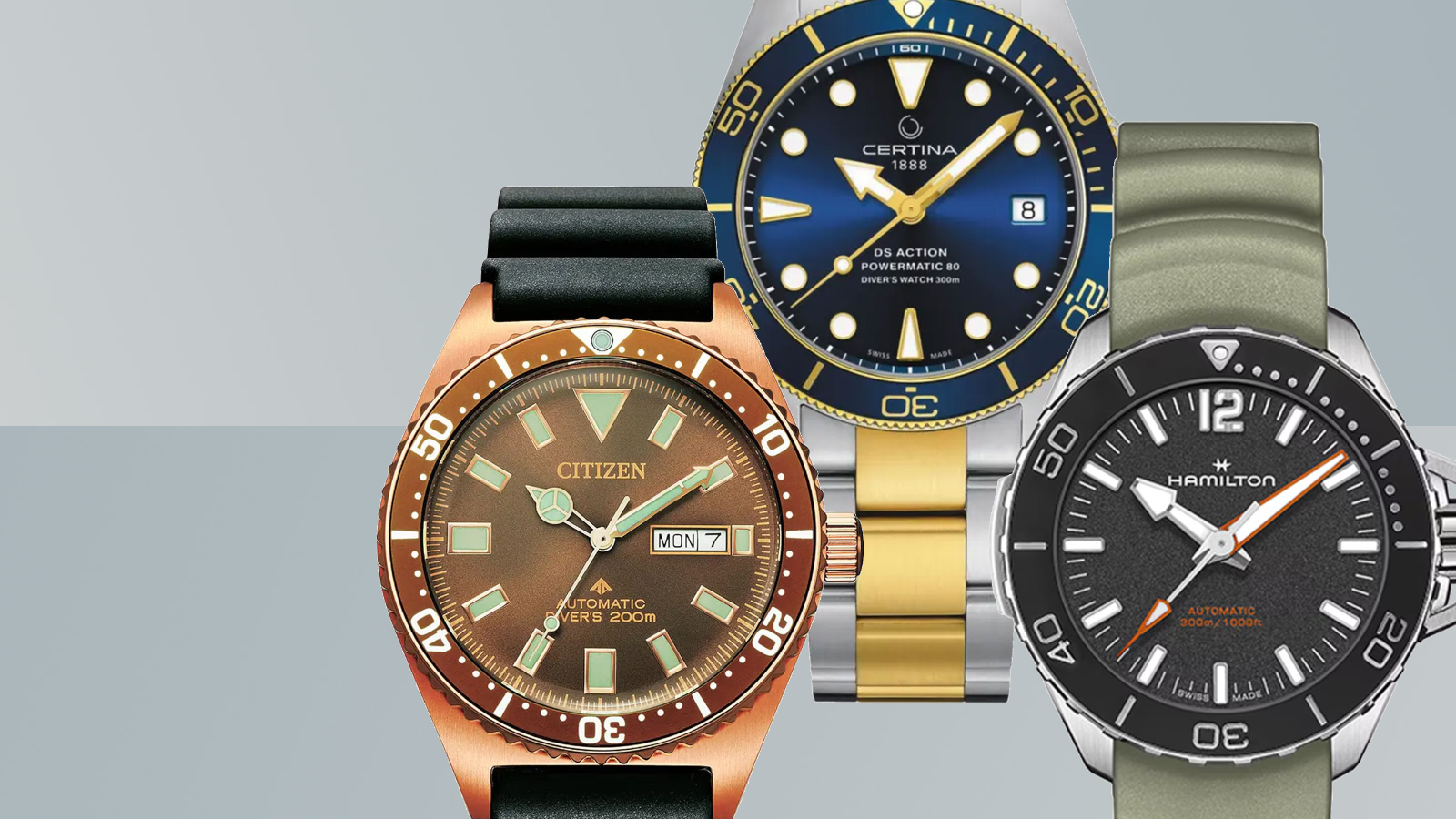 A selection of dive watches on sale for Amazon Prime Day