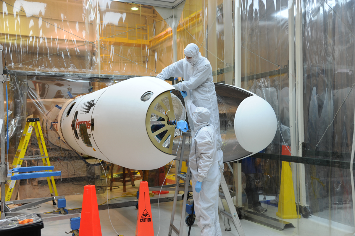 NuSTAR Satellite Fairing Installation