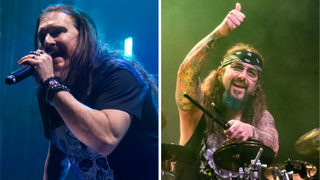 Photos of James LaBrie and Mike Portnoy performing live