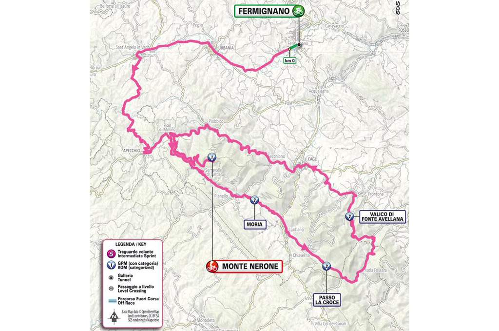 Mapa de la etapa 7 del Giro de Italia femenino 2025