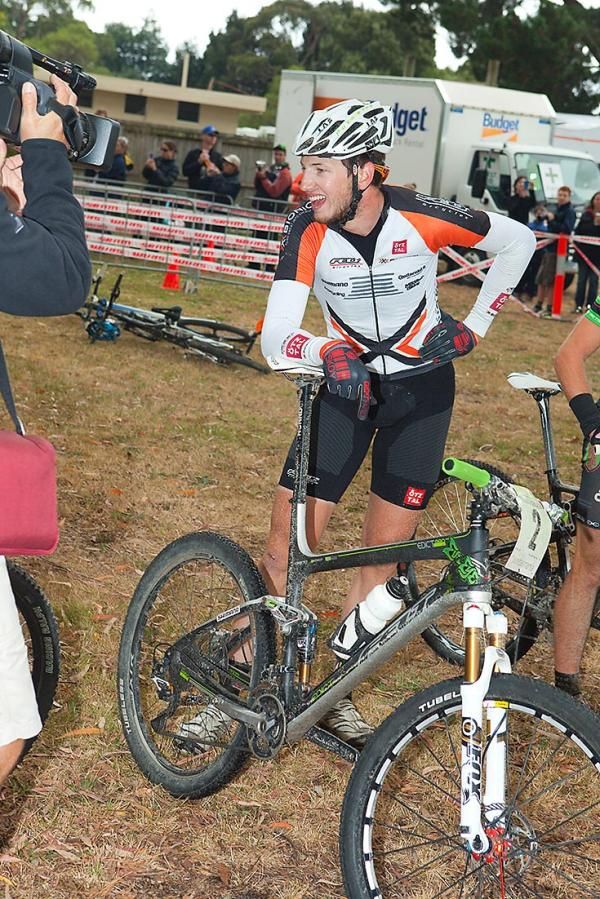 Paul van der Ploeg elated with his final stage win in Strahan.