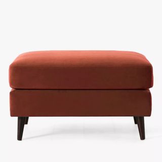 Swyft Model 10 Footstool, Dark Leg, Velvet Brick