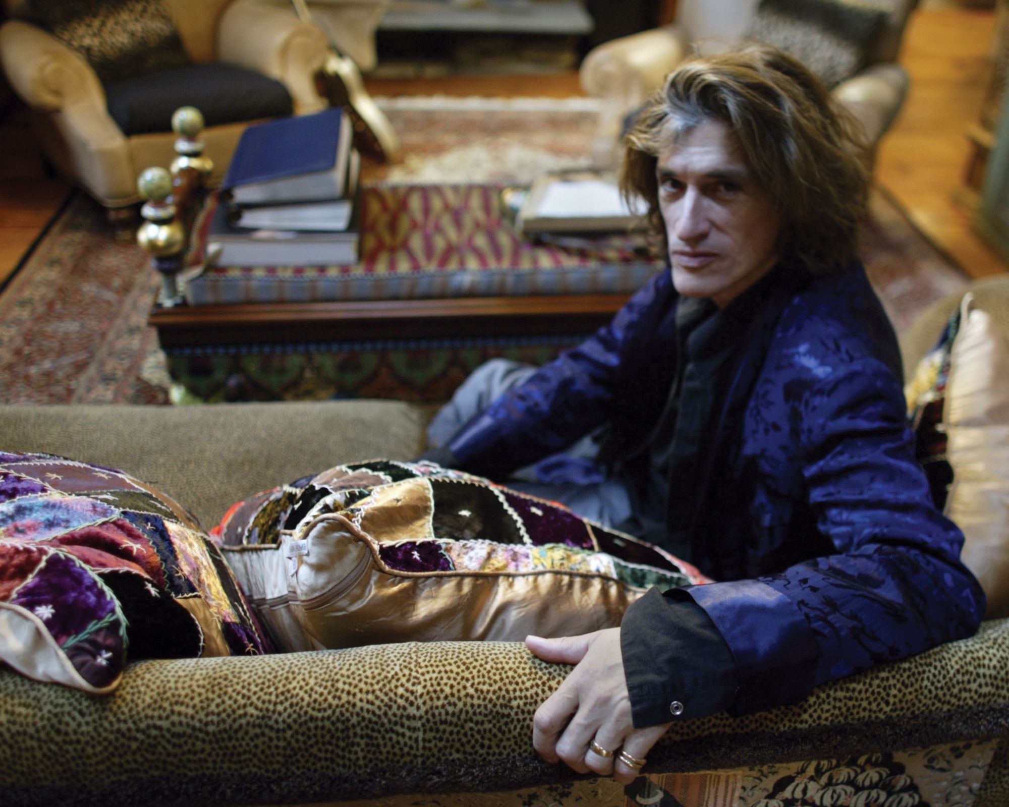 joe perry in his living room in 2005
