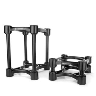 A pair of IsoAcoustics ISO-155 desktop studio monitor stands