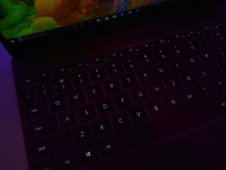 The MateBook X's keyboard has a very good backlight.
