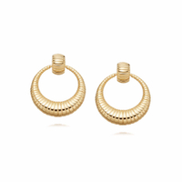 Estée Lalonde Venus Front Facing Hoop Earrings 18Ct Gold Plate | $163