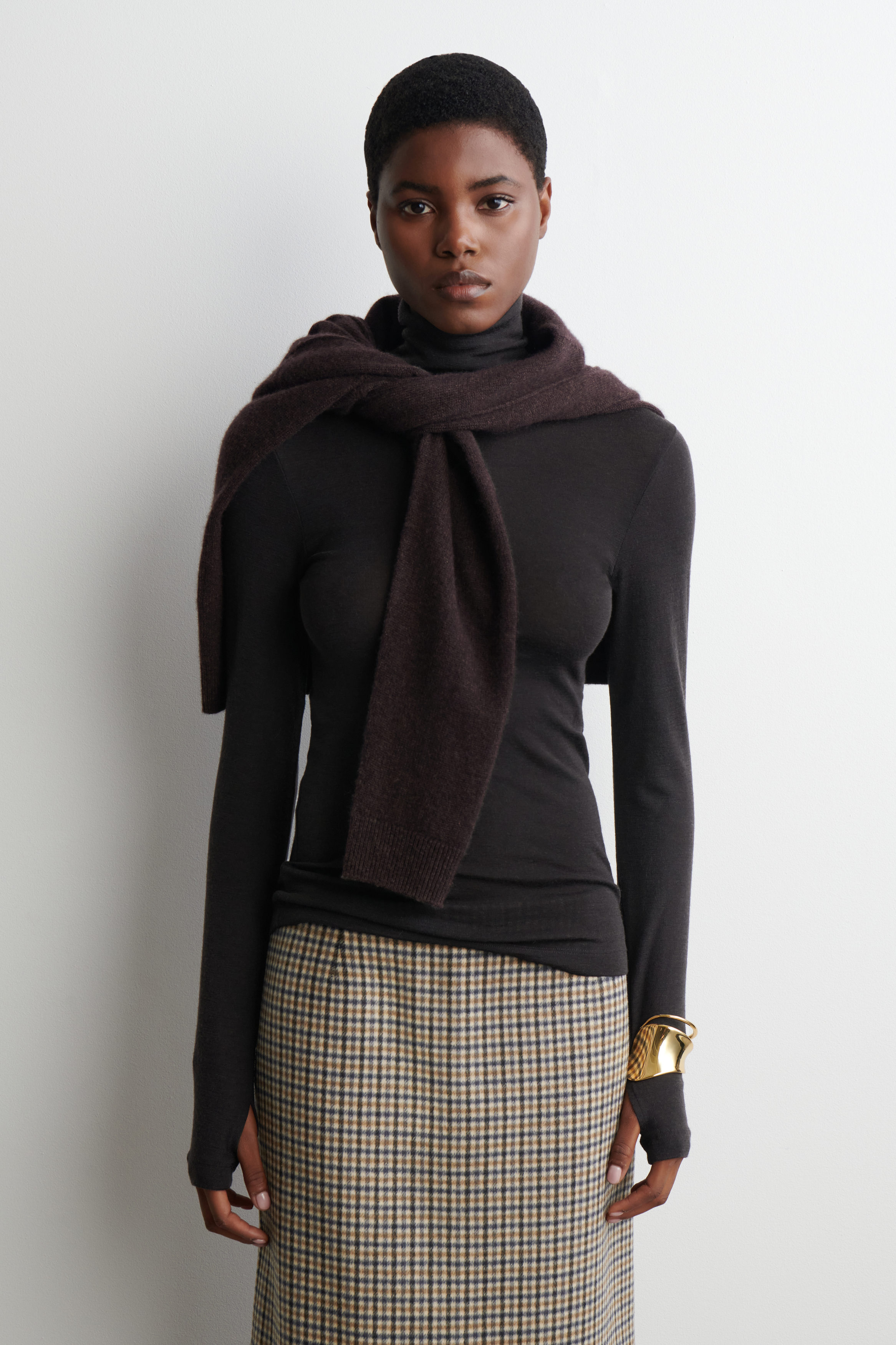 Merino Wool High-Neck Top