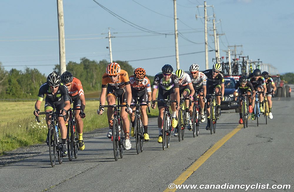 This break of 11 would finally succeed and stay away until the final kilometres of stage 3 at Tour de Beauce