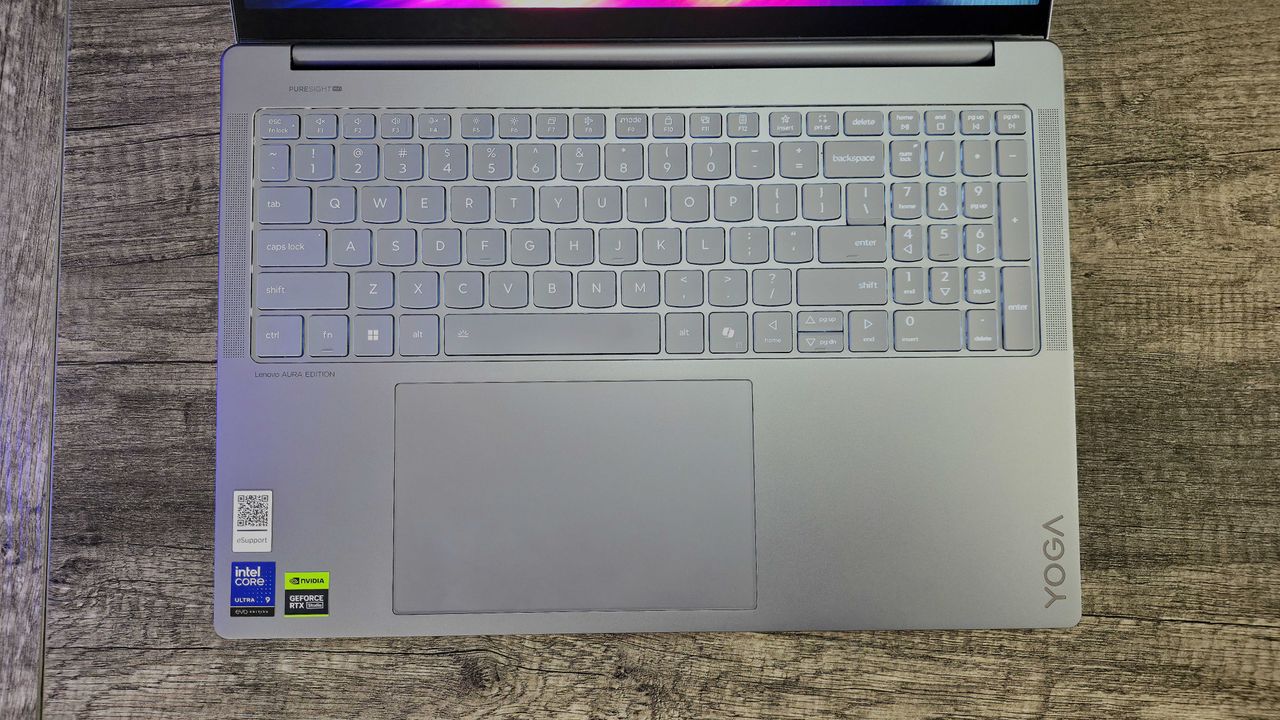 Image of the Lenovo Yoga Pro 9i 16 (Gen 10) Aura Edition laptop.