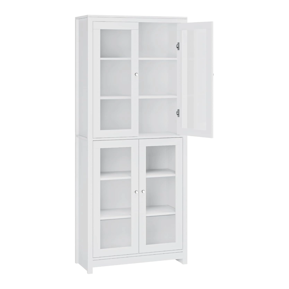 FOREHILL Display Cabinet with 4 Glass Doors