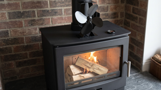 Stove fan on a log burner