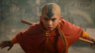 A press image of Aang in Avatar: The Last Airbender. 