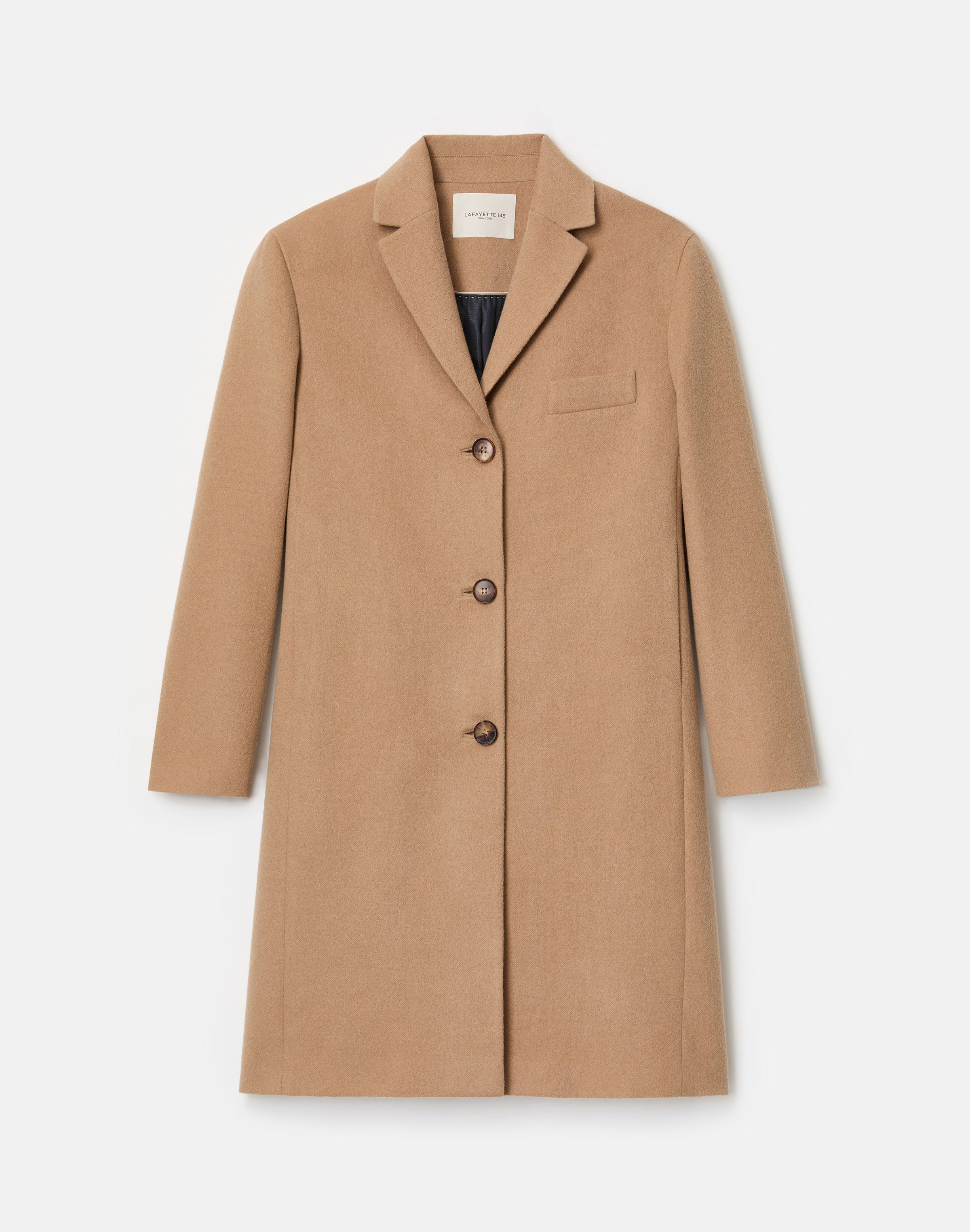Camel Hair Three Button Coat