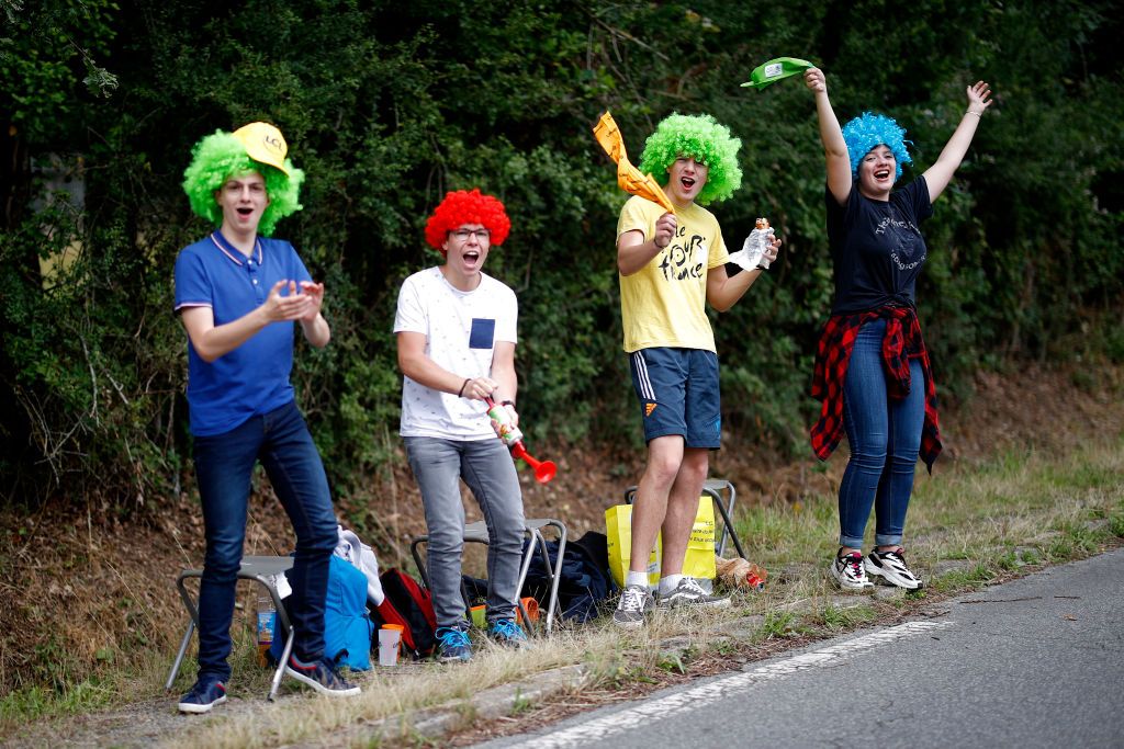 FOUGERES FRANCE JUNE 29 Fans during the 108th Tour de France 2021 Stage 4 a 1504km stage from Redon to Fougres LeTour TDF2021 on June 29 2021 in Fougeres France Photo by Chris GraythenGetty Images