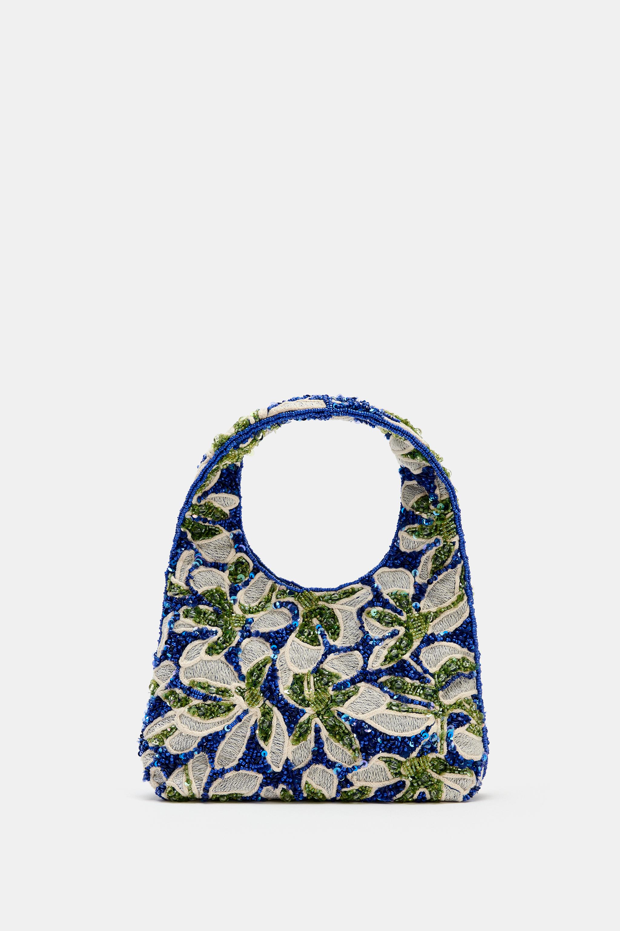 Beaded Handbag - Blue - One Size Only