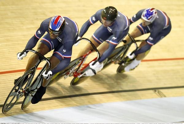 France's silver medal winning team sprint squad.