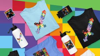 A selection of official merch from the Minecraft Shop