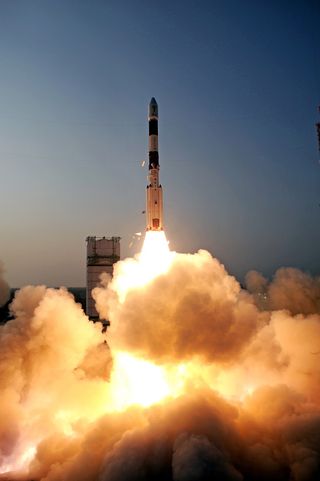 Polar Satellite Launch Vehicle Launches India Satellite