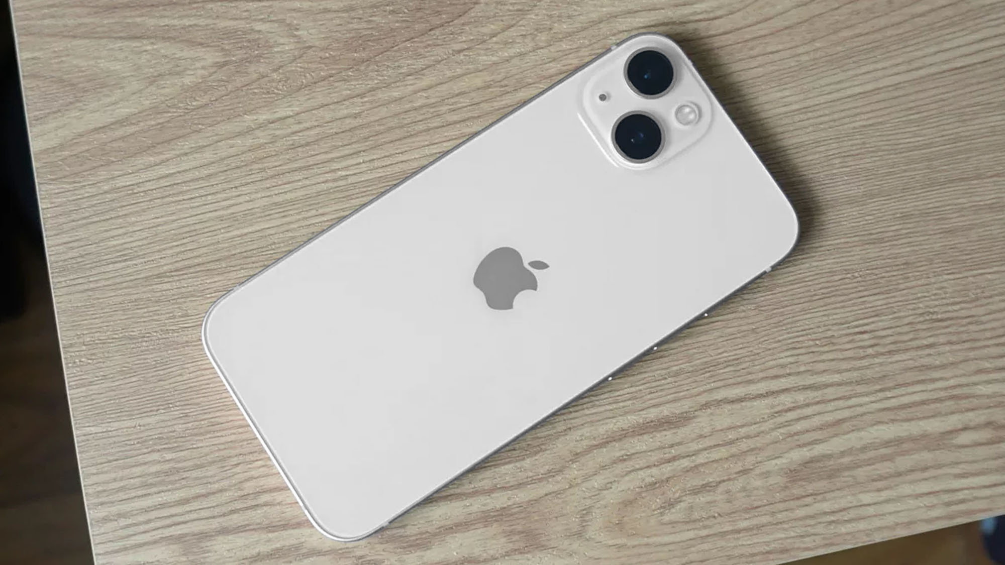 An iPhone 13 photo edited to show a white shade